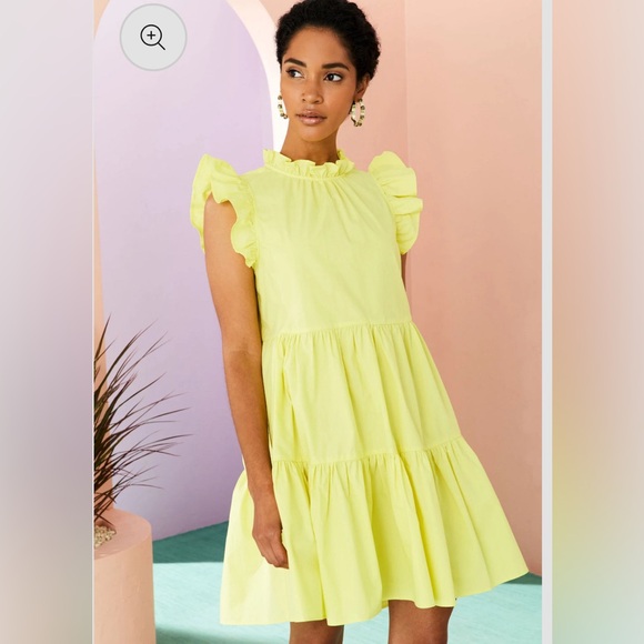 Marie Oliver Taren Dress Yellow Size Large